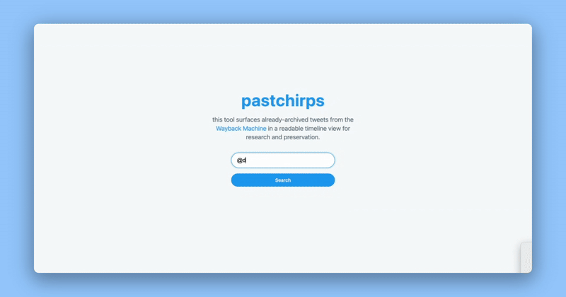 PastChirps preview
