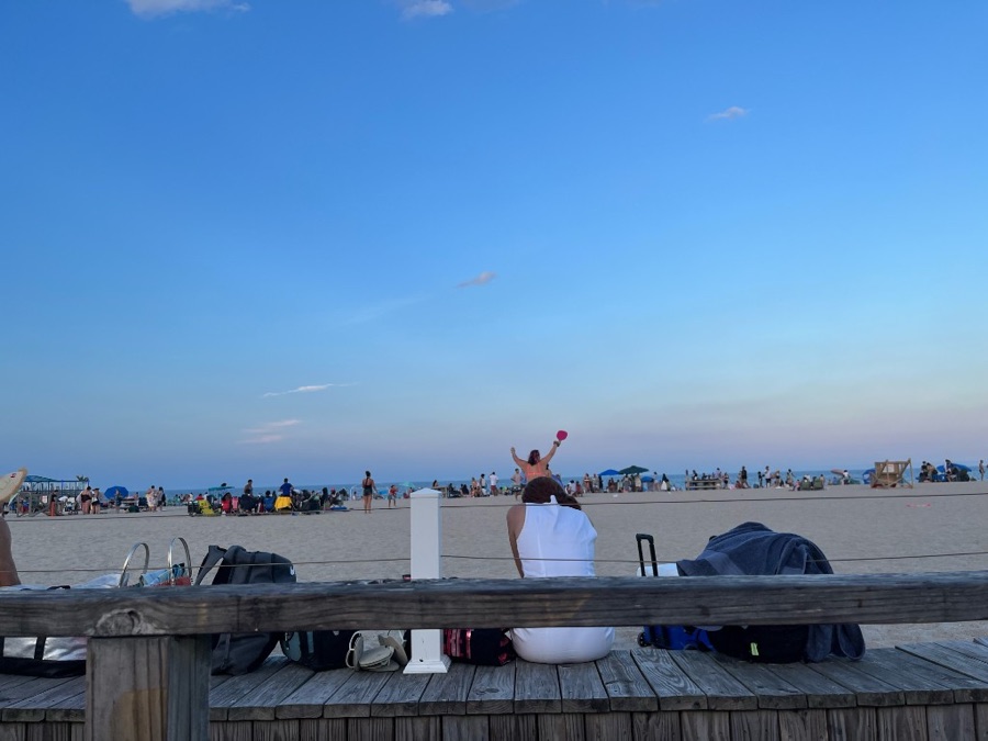 beach at dusk from the boardwalk